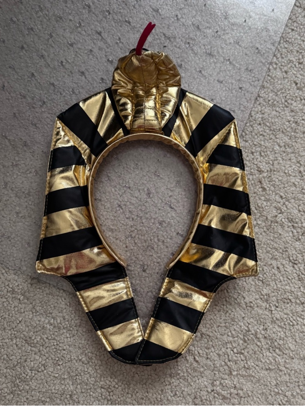 Gold and Black Egyptian Pharaoh Headpiece Costume
